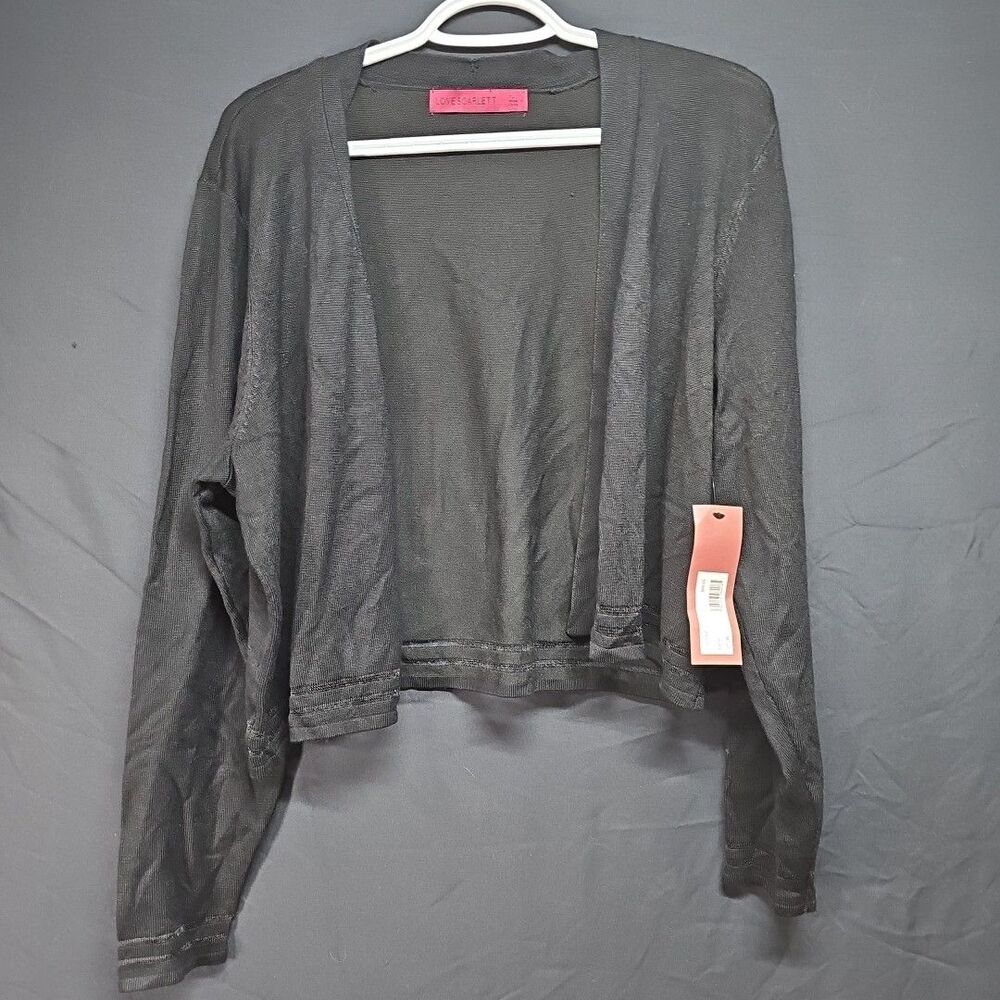 Love Scarlett Black Open Front Blouse